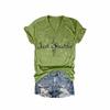 MOGUI Just Breathe Symbol Shirt Just Breathe Lotus Shirt Fun Tshirts for Women Short Sleeve Inspirational Gift Green, Large view 1