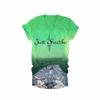 MOGUI Just Breathe Tee Shirt Just Breathe Dandelion Shirt Just Breathe T Shirts for Women Short Sleeve Inspirational Gift, X-Large, Grass view 1