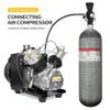 TUXING 4.7L 4500psi Carbon Fiber Air TankEmpty Bottle Paintball Filling Station with Two Pressure Gauges Up to with 24 Inch High Pressure Hose M18*1.5 view 2