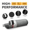 TUXING 4.7L 4500psi Carbon Fiber Air TankEmpty Bottle Paintball Filling Station with Two Pressure Gauges Up to with 24 Inch High Pressure Hose M18*1.5 view 4