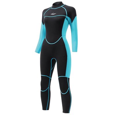 3mm Full Wetsuit for Women - Neoprene Dive Skin Back Zip Scuba Diving Suit One Piece Wet Suits Full Body Rash Guard for Diving Snorkeling Surfing Swimming