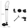 ADSFASF High Pressure Toilet Plunger Kit Plumbing Tools, Air Toilet Unclogger Sewer Dredge Tools Air Drain Blaster Kit for Hotel Shower Home Bathtub, 6Pcs/259 view 2