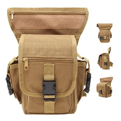 XJKLBYQ Drop Leg Bag Waist Bag Thigh Bag Fanny Pack for Men Women Motorcycle Racing Bike Cycling Hiking Horse Riding Khaki, leg bag, STANDARD