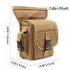 XJKLBYQ Drop Leg Bag Waist Bag Thigh Bag Fanny Pack for Men Women Motorcycle Racing Bike Cycling Hiking Horse Riding Khaki, leg bag, STANDARD view 2