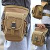 XJKLBYQ Drop Leg Bag Waist Bag Thigh Bag Fanny Pack for Men Women Motorcycle Racing Bike Cycling Hiking Horse Riding Khaki, leg bag, STANDARD view 4