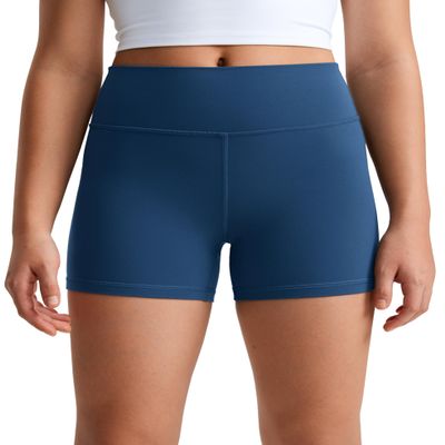 CRZ YOGA Girls Butterluxe High Waist Athletic Biker Shorts - Dance Yoga Casual Kids Teen Summer French Navy X-Large
