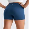 CRZ YOGA Girls Butterluxe High Waist Athletic Biker Shorts - Dance Yoga Casual Kids Teen Summer French Navy X-Large view 3