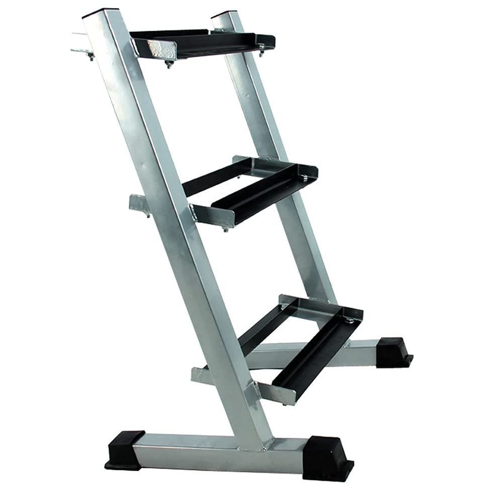 EliteBloom 3 Tier Dumbbell Rack, Heavy Duty Steel Weight Rack Stand For Dumbbells, Home Organizer Dumbbell Holder, Holds 3 Pairs Of Dumbbells