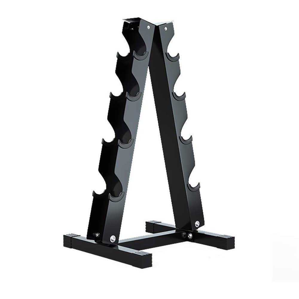 EliteBloom Fitness Dumbbell Rack 4 Tier Dumbbell Rack Stand Only Barbell A-Frame Dumbbell Rack Multiple Weights Space-Saving Weight Rack for Dumbbells Dumbbell Holder