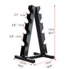 EliteBloom Fitness Dumbbell Rack 4 Tier Dumbbell Rack Stand Only Barbell A-Frame Dumbbell Rack Multiple Weights Space-Saving Weight Rack for Dumbbells Dumbbell Holder view 2