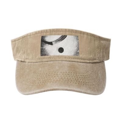 Ice Hockey Art Print Denim Sun Visor Cap Versatile Unisex Design,for Outdoor Activities and Daily Wear