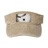 Ice Hockey Art Print Denim Sun Visor Cap Versatile Unisex Design,for Outdoor Activities and Daily Wear view 1