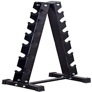 EliteBloom Home Workout Dumbbell Weight Rack Storage Stand -Barbell A-Frame Dumbbell Storage Rack -Dumbbell Weight Rack Arm 6-Layer Dumbbell Tree Rack-Home Fitness Equipment