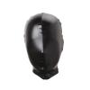 FEESHOW Unisex Wetlook Open Eyes Open Mouth Latex Hood Mask Head Cover Halloween Cosplay Headgear Clubwear Black 20 One Size view 1