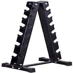 EliteBloom Home Workout Dumbbell Weight Rack Storage Stand -Barbell A-Frame Dumbbell Storage Rack -Dumbbell Weight Rack Arm 6-Layer Dumbbell Tree Rack