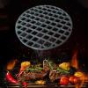 ADSFASF BBQ Stand Grill Pan Stand Cooking Multipurpose Baking Cast Iron Grilling Grate Grilling Roasting Net Stand for Home, Picnic Party Camping, with legs/918 (Color : Without Legs) view 4