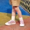 EUXTERPA Toddler Light Up Sneakers Kids Casual Canvas Shoes with Adjustable Strap for Girls, Pink Strawberry, Toddler Size 7 view 3