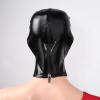 FEESHOW Unisex Wetlook Open Eyes Open Mouth Latex Hood Mask Head Cover Halloween Cosplay Headgear Clubwear Black 17 One Size view 4