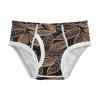 ALAZA Gold Leaves on Black Boys' Briefs Soft Underwear Available in Sizes 8y view 1