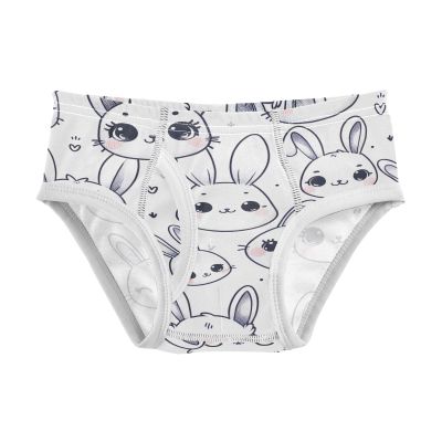 ALAZA Rabbit Bunny on White Boys' Briefs Soft Underwear Available in Sizes 6y