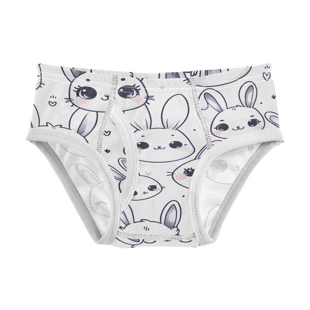 ALAZA Rabbit Bunny on White Boys' Briefs Soft Underwear Available in Sizes 6y