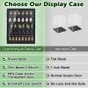Minifigure Display Case 11X14 Inch with Lock,Figures Building Block Toy Wooden Shadow BoxMiniature Collectibles Display Cabinet Wall Mount or Tabletop for Storage Mini Figure Black view 3