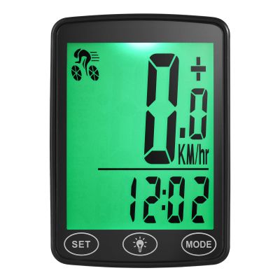 fangzi Waterproof Bike Computer with LED Backlight Bicycle Speedometer Calorie Counter and Temperature Display, wireless