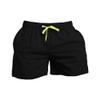 JEsilunmaMY Men's Summer Basic Cotton Beach Shorts Elastic Waist Casual Swim Trunks Solid Color Swim Shorts with Mesh Lining (Black,Medium) view 1