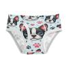 ALAZA Bulldog Paw Print Blue Boys' Briefs Soft Underwear Available in Sizes 8y view 1
