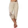 Wrinkles Capri Jogger Casual Capri Pants for Women Womens Dress Pants Black Sweats Black Jeggings Women with Pockets Womens Quick Dry Joggers Lux Joggers Womens Plus Size Shorts view 1