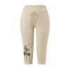 Wrinkles Capri Jogger Casual Capri Pants for Women Womens Dress Pants Black Sweats Black Jeggings Women with Pockets Womens Quick Dry Joggers Lux Joggers Womens Plus Size Shorts view 4