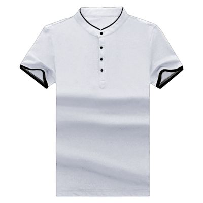 Generic Men's Henley Shirts Short Sleeve Classic Solid Button Down Cotton T Shirts Fashion Casual Stretch Basic Tees Shirts (Large,Grey)
