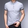 Generic Men's Henley Shirts Short Sleeve Classic Solid Button Down Cotton T Shirts Fashion Casual Stretch Basic Tees Shirts (Large,Grey) view 3