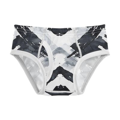 ALAZA Watercolor White Black Boys' Briefs Soft Underwear Available in Sizes 5t
