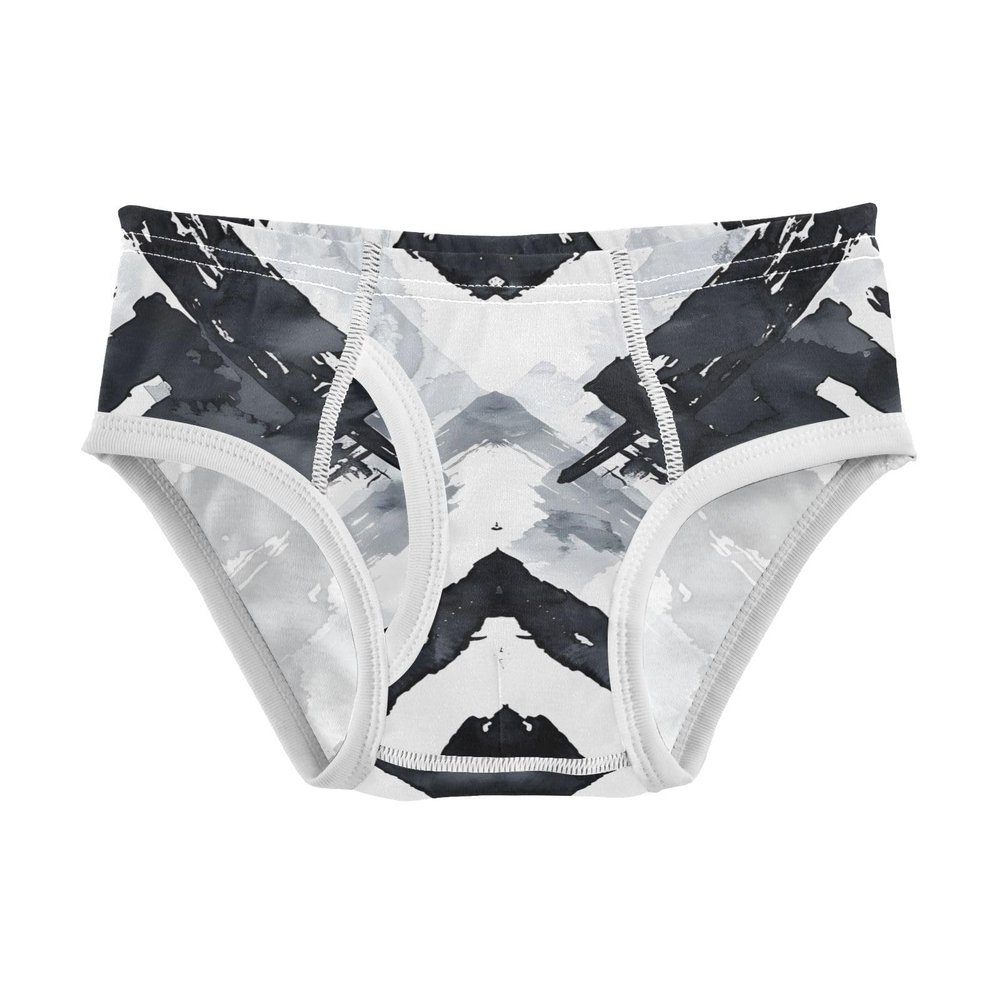ALAZA Watercolor White Black Boys' Briefs Soft Underwear Available in Sizes 5t