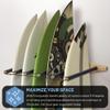 Hang 11 Vertical Surfboard Rack - Surf Racks for Wall, Sustainable Hardwood Surf Board Holder with Rubber Mat, Surfboard Wall Mount, Paddle Board & SUP Garage Storage (6 arms / 5-6 boards) view 4