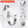 23" Life Ring, Boat Safety Throw Rings,Life Buoy with Reflective Tape & Grab Lines,Orange Life Preserver Life Saving Rings,Include Water Floating Saving Rope and S-Hook Holder view 3