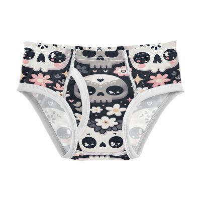 ALAZA Sugar Skull Halloween Flower Boys' Briefs Soft Underwear Available in Sizes 3t Multicolor