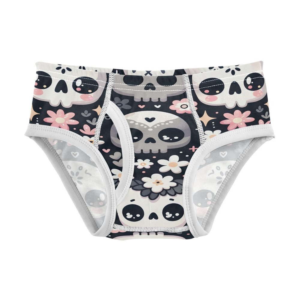 ALAZA Sugar Skull Halloween Flower Boys' Briefs Soft Underwear Available in Sizes 3t Multicolor