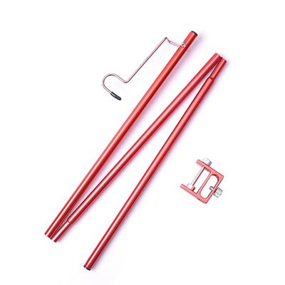 GRABLOOM Portable Camping Lamp Lightweight Aluminum Alloy Stand Outdoor Lamp Post Hanging Light Hanging Poles for Outdoor Camping Lights Aluminium Alloy Hanging Poles, Red-Single hook