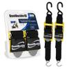BoatBuckle's Pro Series Kwik-Lok Boat Tie Down Straps to Trailer with Boat Pads, 2-Pack Easy to Use Adjustable Transom Tie Down Straps, 2-Inch x 6-Feet, 1,200 Lbs Break Strength view 1
