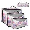 4 Set Packing Cubes - Country Spring And Purple Flowers White Packing Cubes for Carry on Suitcase Lightweight Travel Essential Bag for Clothes Shoes Cosmetics Toiletry view 1
