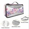 4 Set Packing Cubes - Country Spring And Purple Flowers White Packing Cubes for Carry on Suitcase Lightweight Travel Essential Bag for Clothes Shoes Cosmetics Toiletry view 3