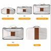 4 Set Packing Cubes - Boho Farmhouse Strape Texture Packing Cubes for Carry on Suitcase Lightweight Travel Essential Bag for Clothes Shoes Cosmetics Toiletry view 2