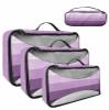 4 Set Packing Cubes - Minimalist Stripes Gradient Purple Packing Cubes for Carry on Suitcase Lightweight Travel Essential Bag for Clothes Shoes Cosmetics Toiletry view 1