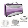 4 Set Packing Cubes - Minimalist Stripes Gradient Purple Packing Cubes for Carry on Suitcase Lightweight Travel Essential Bag for Clothes Shoes Cosmetics Toiletry view 3