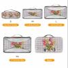 4 Set Packing Cubes - Spring Watercolor Tulip Checkered Purple Packing Cubes for Carry on Suitcase Lightweight Travel Essential Bag for Clothes Shoes Cosmetics Toiletry view 2