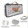 4 Set Packing Cubes - Spring Watercolor Tulip Checkered Purple Packing Cubes for Carry on Suitcase Lightweight Travel Essential Bag for Clothes Shoes Cosmetics Toiletry view 3