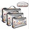4 Set Packing Cubes - Summer Watercolor Daisy Flowers White Packing Cubes for Carry on Suitcase Lightweight Travel Essential Bag for Clothes Shoes Cosmetics Toiletry view 1