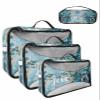 4 Set Packing Cubes - Retro Country Oil Painting Style Eucalyptus Leaf Bottle Packing Cubes for Carry on Suitcase Lightweight Travel Essential Bag for Clothes Shoes Cosmetics Toiletry view 1